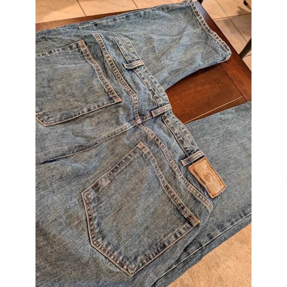 Eddie Bauer Mens 36X30 Original Fit Denim Blue Jeans Dark Wash Straight Leg Vtg
